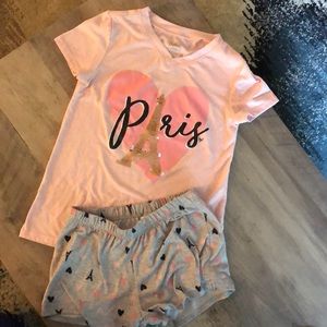 Justice Matching Pajama Set! Flip Shirt!